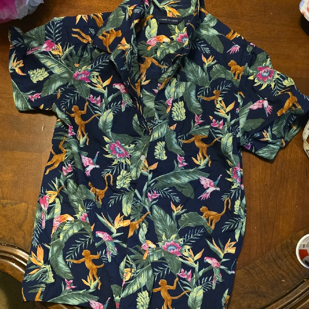 Janie & Jack Kids Jungle Print Shirt.